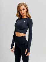Vital sportoutfit / sportkleding set voor dames / fitnessoutfit legging + sport top (antraciet/zwart)