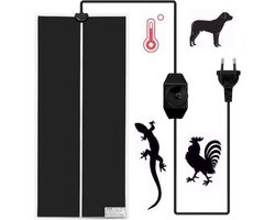 Professioneel Warmtemat - 28 x 65 cm - met dimmer en Aan/Uit schakelaar - voor kuikens - reptielen - kleine zoogdieren - pluimvee