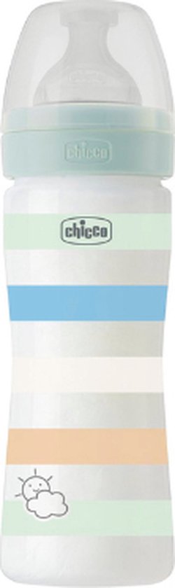 Chicco zuigfles Siliconen Well Being 250ml groen