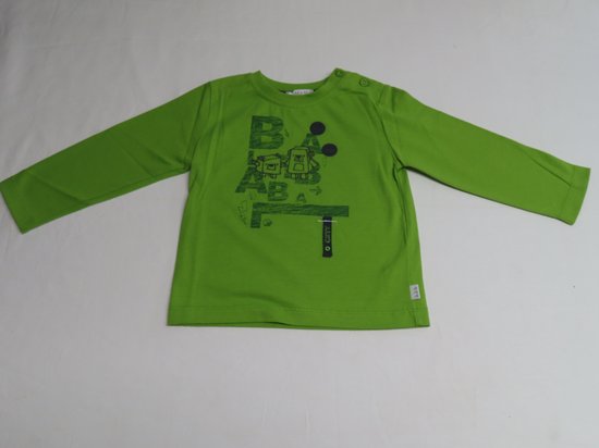 T-Shirt met lange mouw - Jongens - Groen - Robot - 1 jaar 80