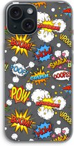 Case Company® - Hoesje geschikt voor iPhone 15 hoesje - Pow Smack - Soft Cover Telefoonhoesje - Bescherming aan alle Kanten en Schermrand