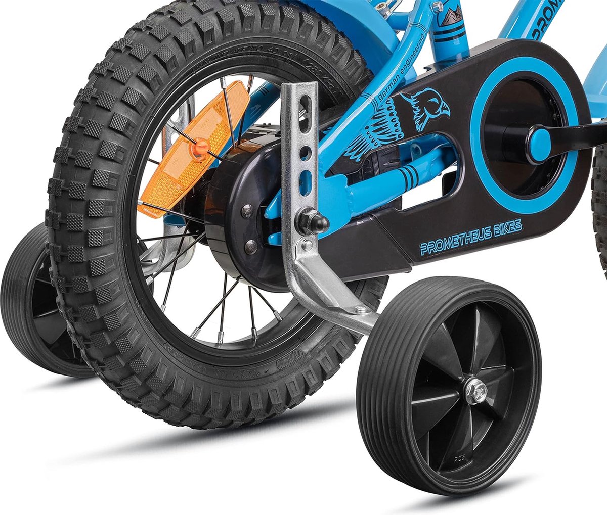 Steunwielen voor kinderfiets, universeel voor 12, 14, 16, 18 inch, zwart, stabiele stalen constructie met rubberen banden, editie 2021
