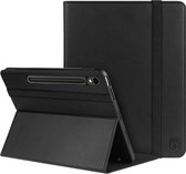 Rosso Element Book Case Hoes Geschikt voor Samsung Galaxy Tab S9 | Volledige bescherming | Elastische band | Sleep/Wake functie | Met Penhouder | Verstelbare standaard | Zwart