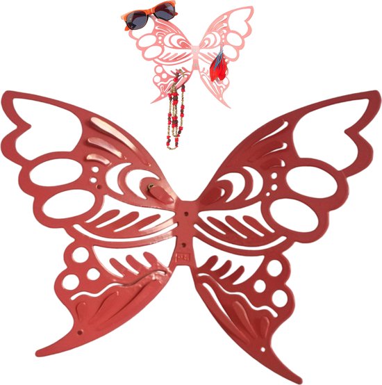 Pt, Juwelen houder vlinder - Rood