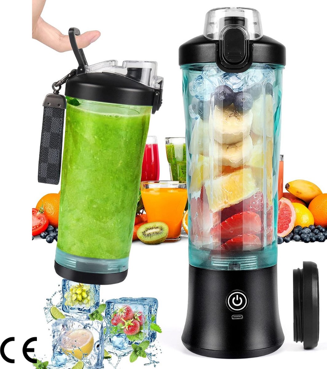 Blender Smoothie Makers, Draagbare Blender Personal Blender Mini Smoothies Shakes Juicer Cup Usb Oplaadbare Ice Blender Mixer Home Office Outdoors Color Pink