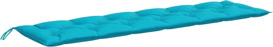 vidaXL - Tuinbankkussen - 200x50x7 - cm - stof - turquoise