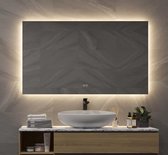 Miroir de salle de bain avec éclairage indirect, chauffage, capteur tactile et fonction de gradation 120x70 cm
