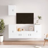 The Living Store TV-meubelset - The Living Store - TV-meubel - 57 x 34.5 x 40 cm - Hoogglans wit