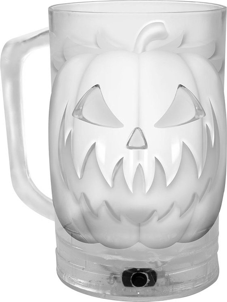 Fiestas Guirca - Beker Pompoen met licht 10 x 14 cm (700 ml)