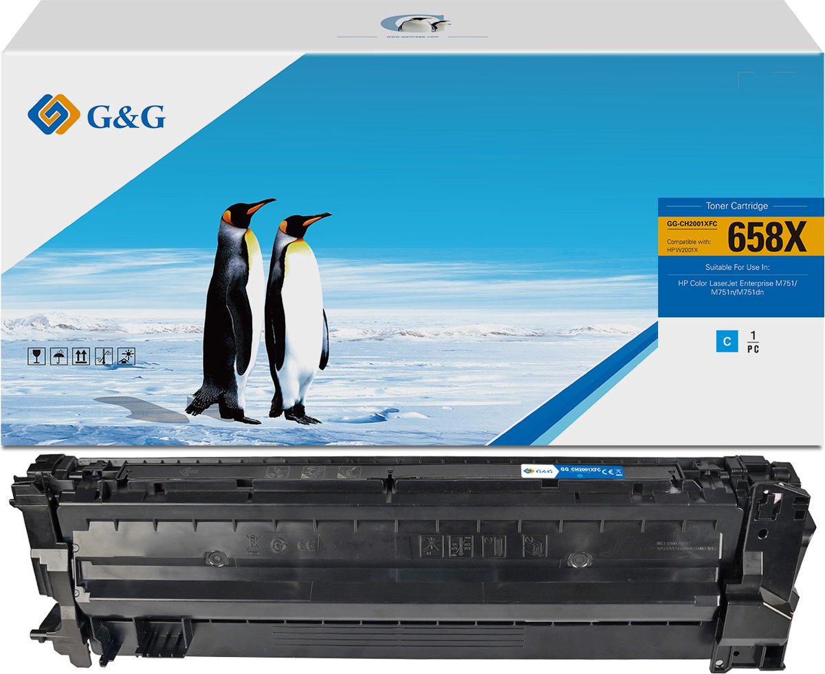 G&G W2001X toner Alternatief voor HP 658X Cyaan 1 stuck (s) Huismerk - Hoge capaciteit