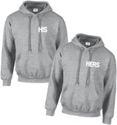 Hoodie set koppel goals-His Hers-Zwart-Maat M