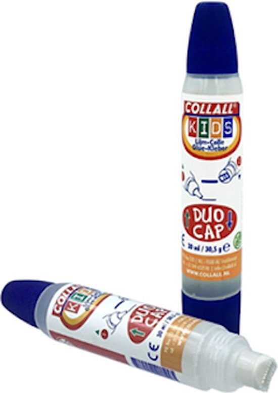Twee Collall Kids Duo Cap lijmen met blauwe dop, 30ml.