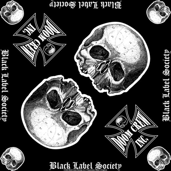 Black Label Society - Doom Crew Bandana - Zwart