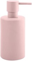 Zeepdispenserkoker | met marmeren pracht | dispenser voor vloeibare zeep, porselein, 300 ml | duurzaam en robuust | mat roze
