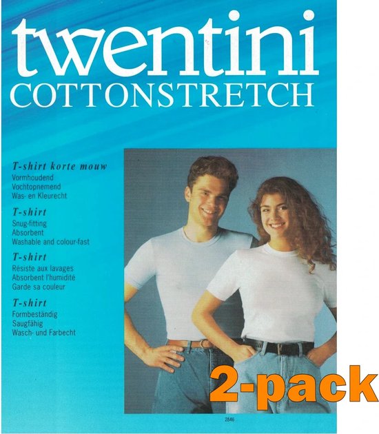 Twentini unisex t-shirts ronde hals | 2-pack | | wit