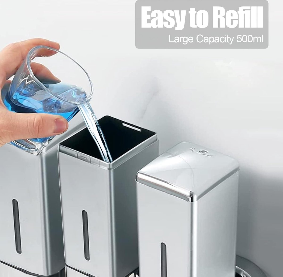 Raddile Shampoo- en conditionerdispenser, 400 ml x 3 zeepdispenser