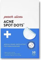 Peach Slices Acne Spot Dots, Hydrocolloid - Snelwerkende Acne Pleisters - 30 stuks