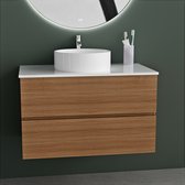 Vestland - Meuble de salle de bain avec vasque - 80 CM - Chêne - Ensemble de meuble de salle de bain