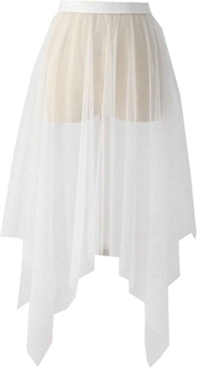 Goedkoopste Erotische tutu rok WHITE PALM - Sexy transparante rok - Cover-up - Lange uitvoering - One Size - Luxe uitvoering - Doorzichtig