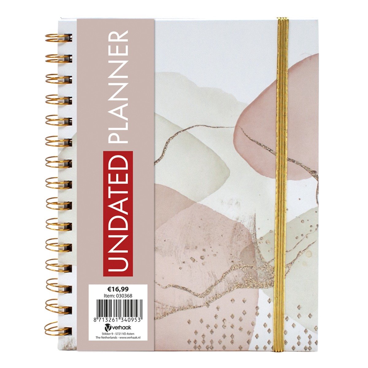 Verhaak Agenda undated Planner Spiraal Zalm A5 - 20x16 cm