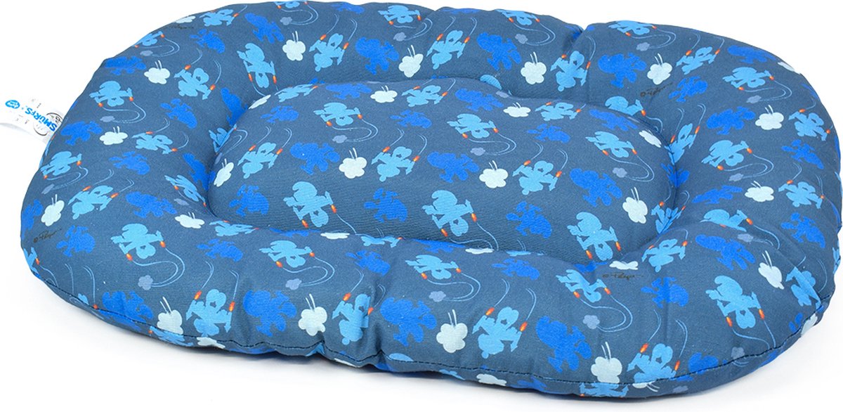 Duvo+ Smurfs Ovaal Kussen Doorstikt De Smurfen 81x55x8cm