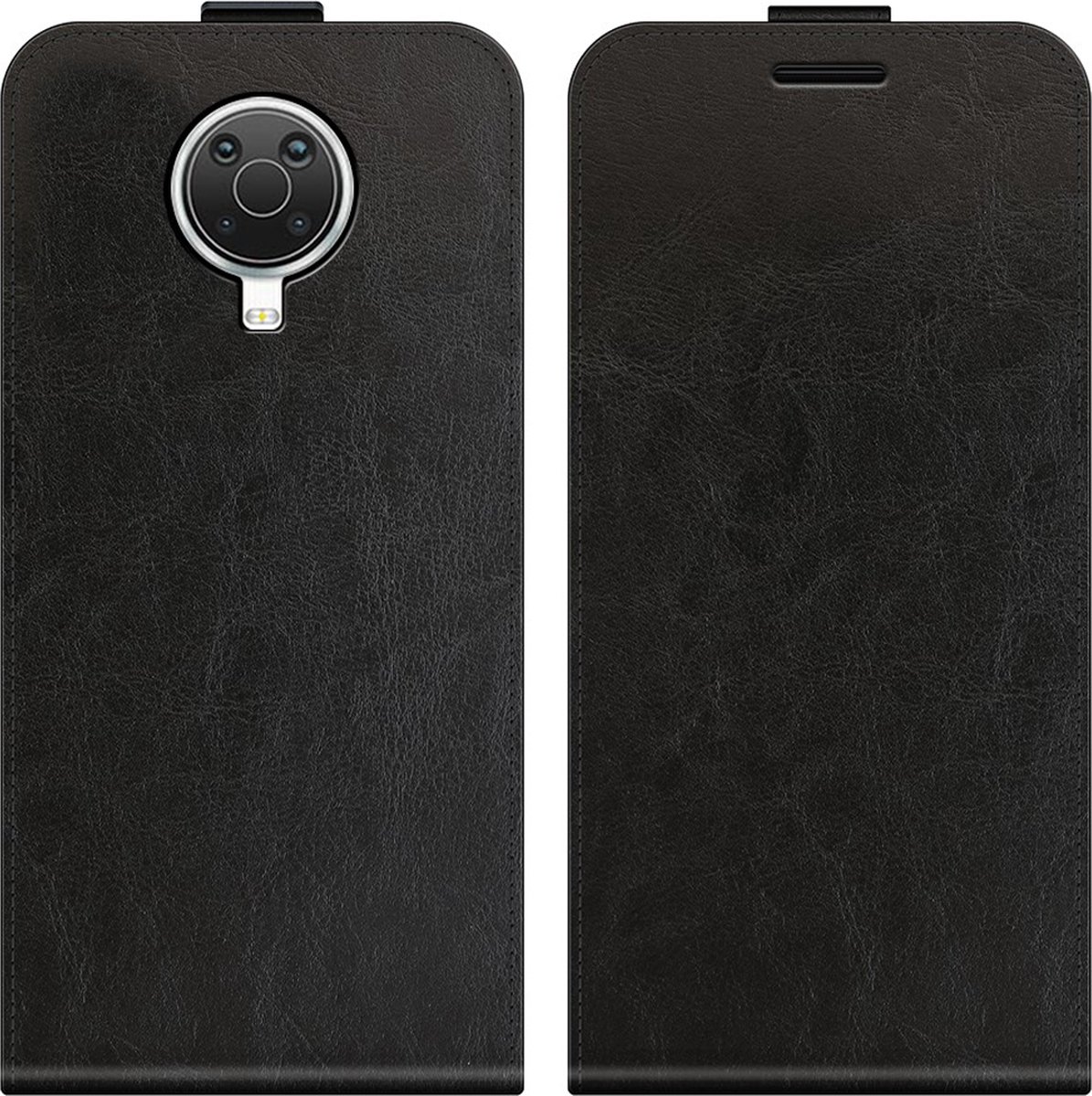 Just in Case hoesje geschikt voor Nokia G10/G20 - Flip Case met Pasjeshouder - Zwart