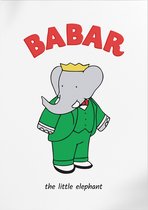 Babar The Little Elephant (White) (Babar de Olifant) | Poster | B2: 50 x 70 cm