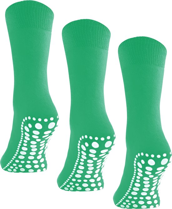 Chaussettes d'intérieur antidérapantes - Chaussettes antidérapantes - taille 43-46 - 1 paire - Vert clair