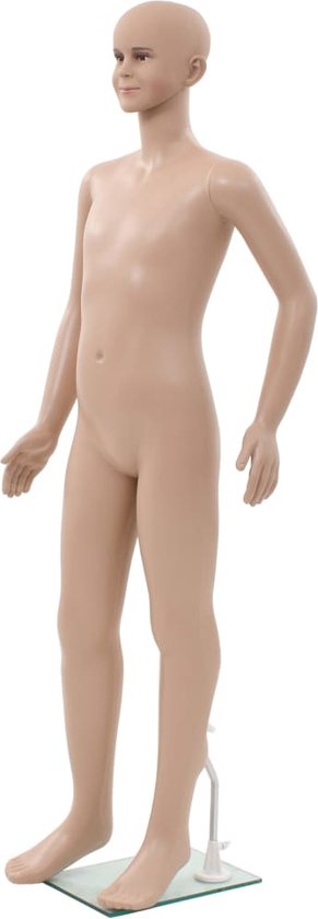 The Living Store Kinder Mannequin Pop - Grootte- 140 cm - Draaibaar hoofd en beweegbare armen