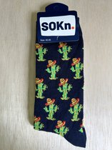 SOKn. Trendy sokken *CACTUS* maat 40-46 (ook leuk om kado te geven !)