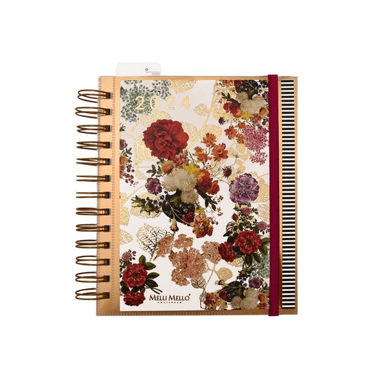 Melli Mello Floral fantasy DIY agenda 2024 - planner - bullet journal - 12 mnd
