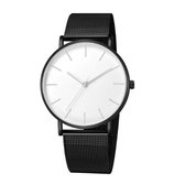 Kleijn Karoo - Zwart metaal kleurig horloge met wit wijserplaat metalen band maat ⌀ 23 mm