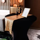 Housses de table de bar extensibles, nappe en élasthanne, diamètre 80-85 cm x 110 cm, housse ronde pour tables de bar, nappe noire