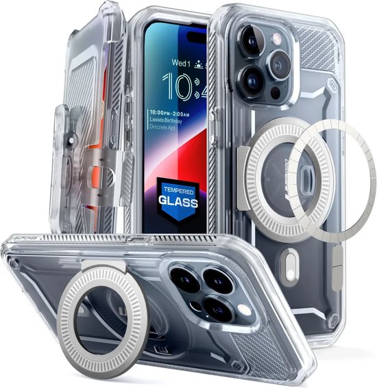 SUPCASE UB Pro MagXT IPhone 16 Pro Max Hoesje Camera Protector Stipjes Print