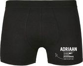 Adriaan je hebt niet de leukste persoonlijkheid, maar dit helpt wel Heren Boxershort - relatie - vriend - onderbroek - grappig