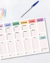 Planblok weekplanner - 50 weken - layout #1