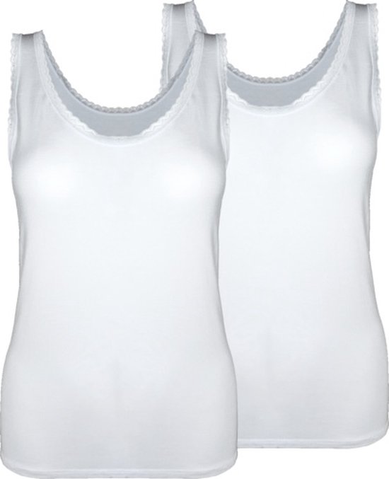 Maillot de corps femme GAUBERT® Bamboe - Lot de 2 - Wit - L/XL (810)