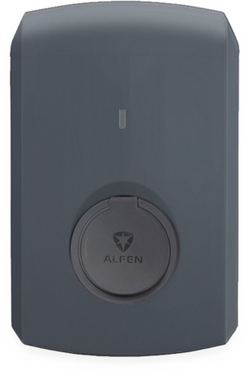 Alfen Eve Single S-Line 11 KW | Socket | Wired | Loadbalancing | Kwh-meter | RFID-kaartlezer | Grijs