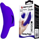Pretty Love Delphini - Vibrator - Vinger Vibrator - Blauw - Siliconen - USB Oplaadbaar - 10 standen