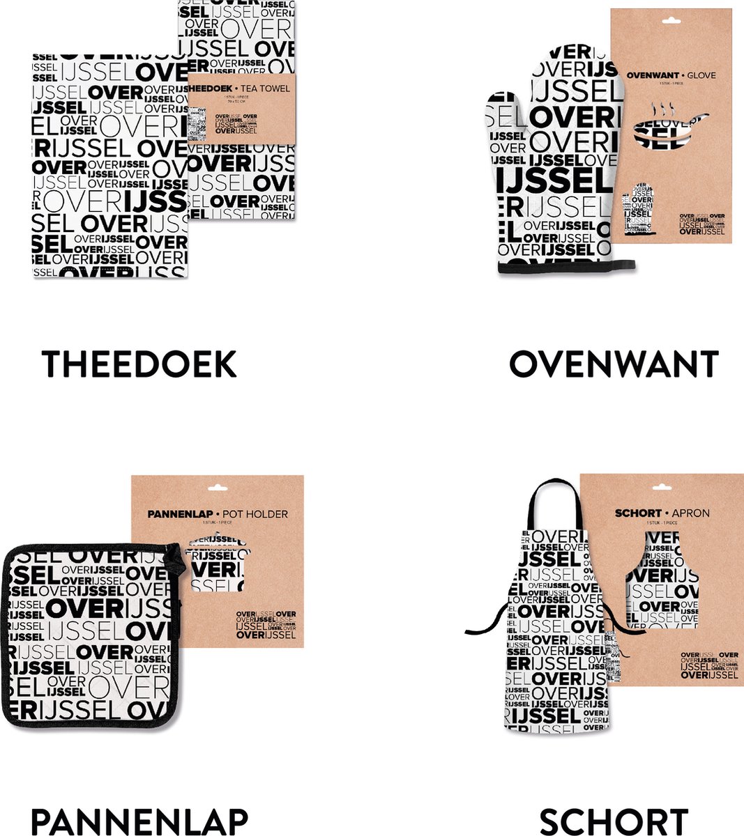 Overijssel keukentextiel voordeelpakket - Souvenirs Nederland