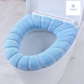 Wc Bril Hoes - Toiletbril Cover - Toiletbril - Wc Deksel - Wasbaar - Verwarmde Wc Bril - Warm - Blauw