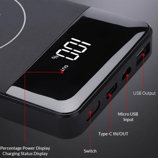A ADDTOP Solar Powerbank 10000mAh - 15W Schnellladung Mit 4 Solarpanels