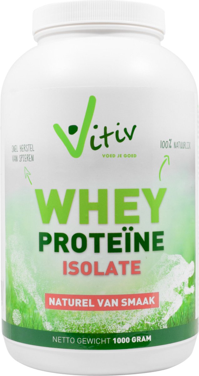 Vitiv Whey Proteine Isolaat 93% 1 kg 1000 gram, beste keuze !