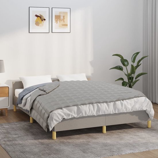 Vidaxl verzwaringsdeken 200x200 cm 9 kg stof grijs
