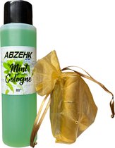 Abzehk Cologne Mint, inhoud 250ml + navulbare spray met trechter (beide Aluminium)