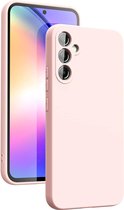 Samsung A54 Hoesje Roze - Roze Hoesje Samsung A54 - Samsung A54 4G/5G Liquid Silicone Backcover Case Hoesje Roze- Zijdezacht Samsung A54 Luxe Hoesje - Pink - Roze