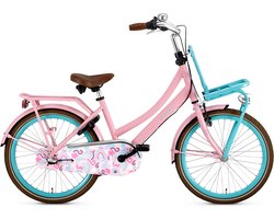 Popal Daily Dutch Basic+ N3 - Kinder Transportfiets - 22 inch - Roze/Mint
