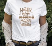 Tshirt - Mama - Moederdag - Mokka - Unisex - Maat L