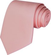 Fako Fashion® - Cravate - Uni - Satin - 8cm - 145cm - Vieux Rose