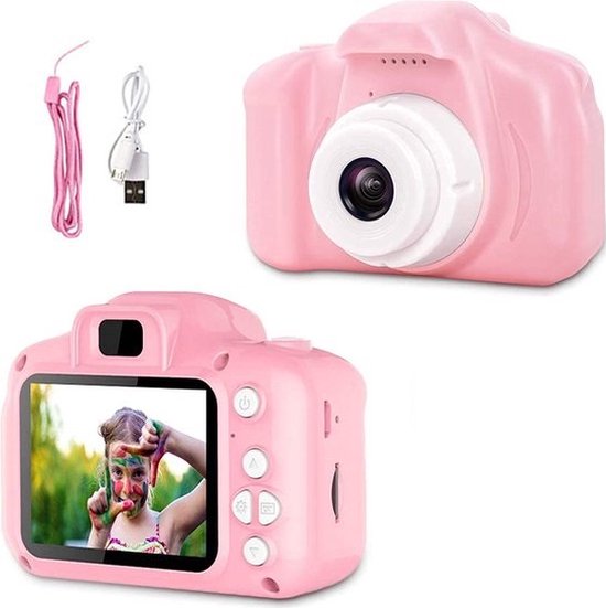 Digitale Camera voor Kinderen - Kleur: Roze - Roze Kindercamera - Fotocamera voor Meisjes & Jongens - Fototoestel voor Kids - Vloggen - Speelgoedcamera - Hoge Kwaliteit - Kindercamera met Veel Mogelijkheden & Opties